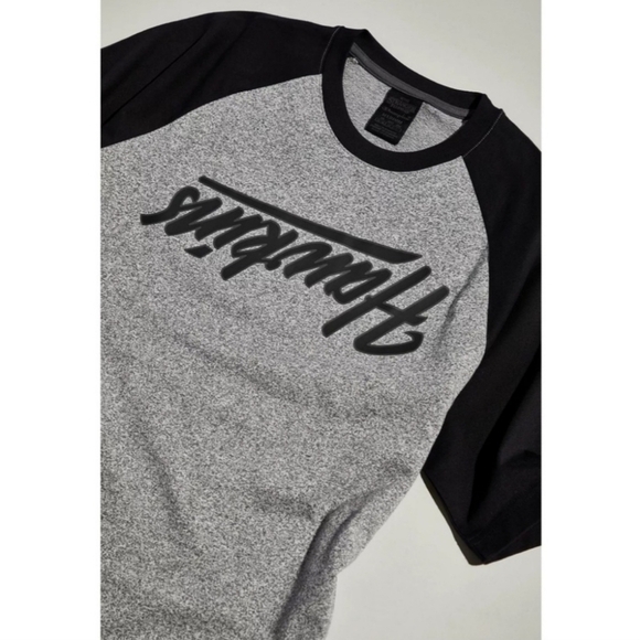Champion X Netflix Stranger Things Raglan Tee Grey Black T-Shirt Men's Small S - Picture 2 of 5
